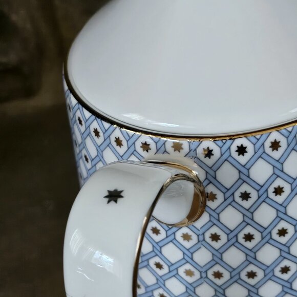 Lomonosov Imperial Bone China Porcelain Teapot Azure Gold - Picture 7 of 10